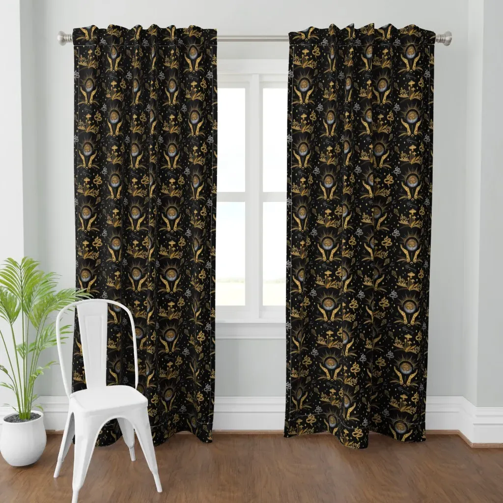 Celestial Eclectic Curtain Panel - Gold product