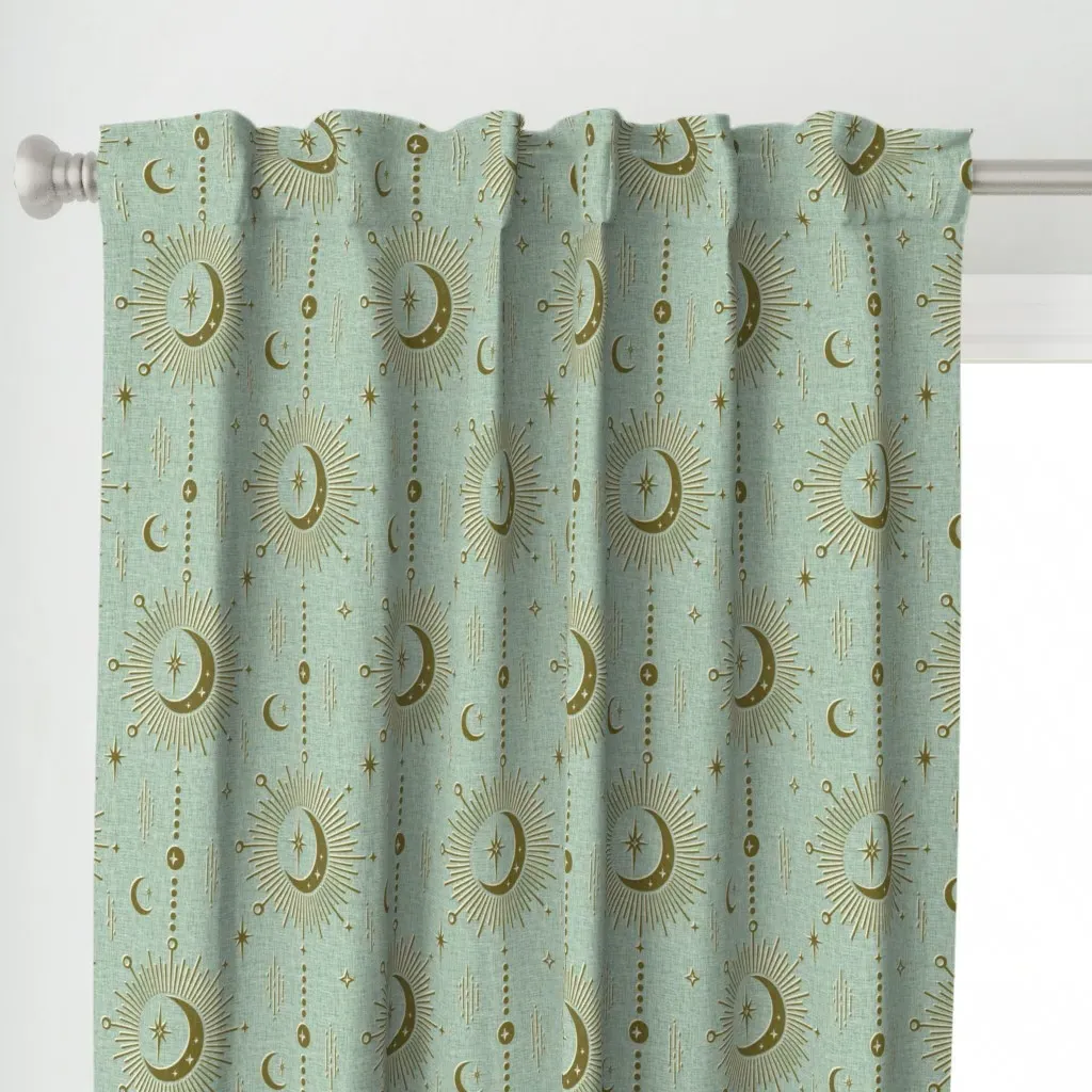 Celestial Talismans Curtain Panel - Gold alternate view