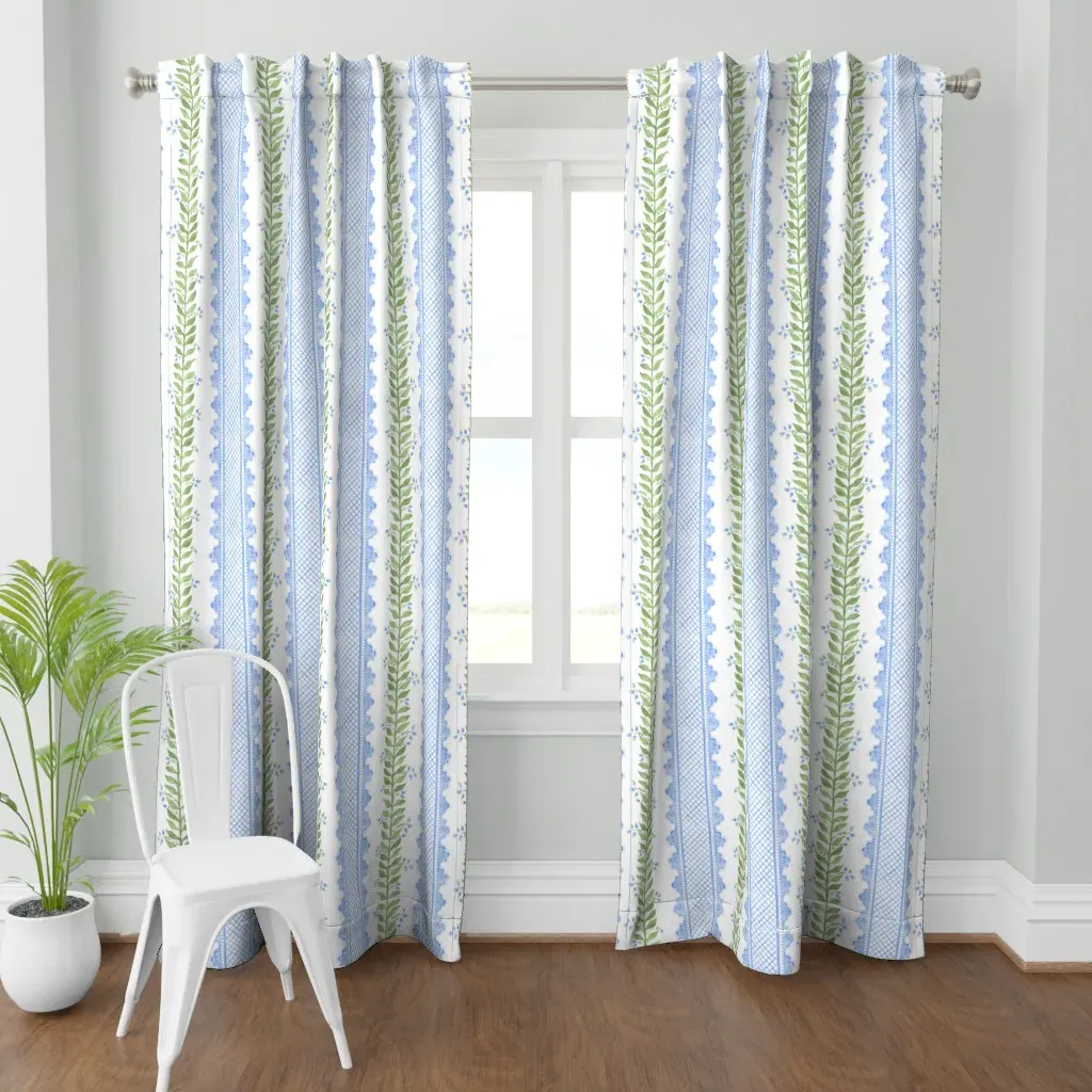 Celia Cornflower Large Curtain Panel - Light Blue product
