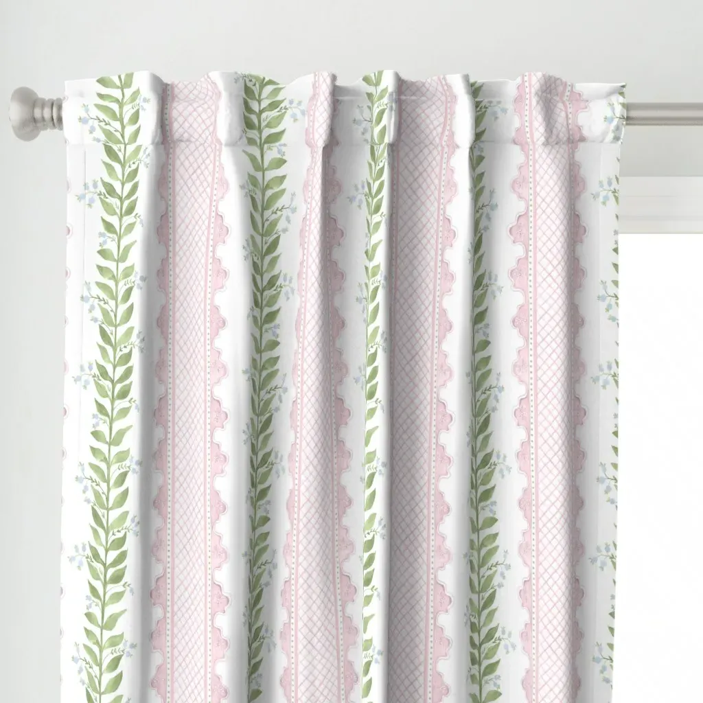 Celia Custom Curtain Panel - Pink alternate view