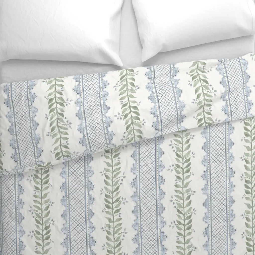 Celia Duvet Cover - Sage Green alternate view