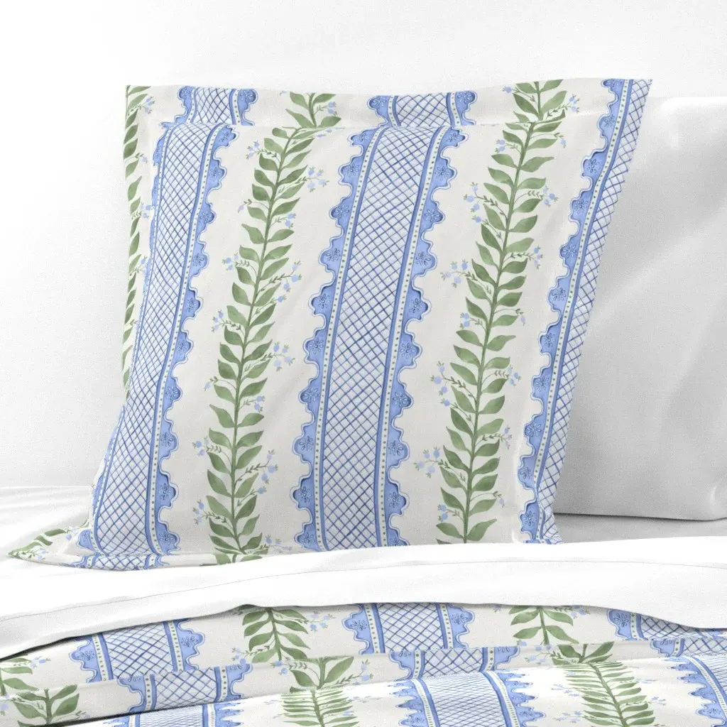 Celia Ginger Jar Euro Pillow Sham - Light Blue product