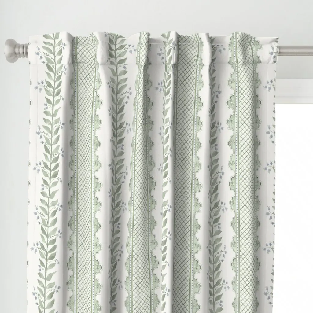 Celia Quiet Green Curtain Panel - Sage Green alternate view