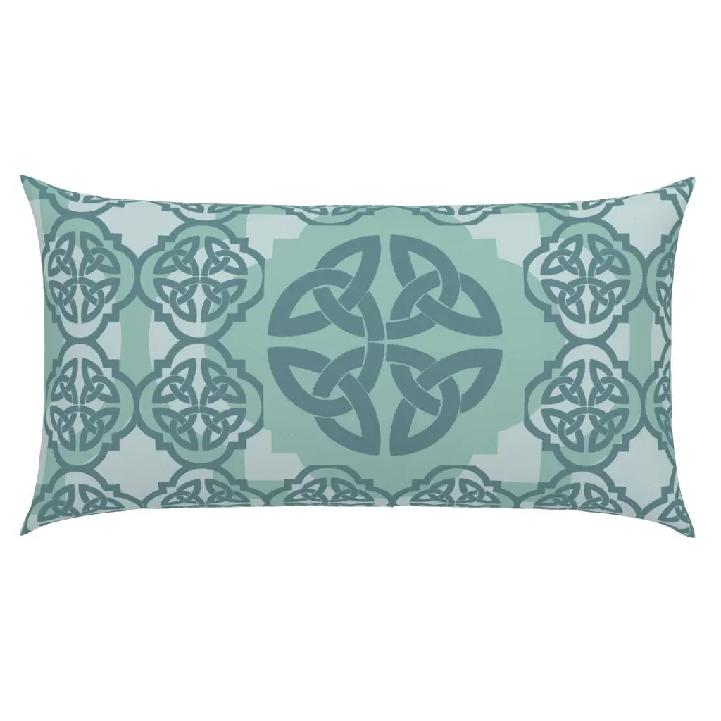Celtic Square King Size Pillow Sham - Teal product