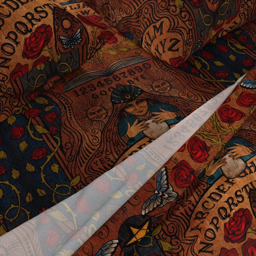 Centered Whimsigothic Fortune Teller King Sheet Set - Dark Brown alternate view