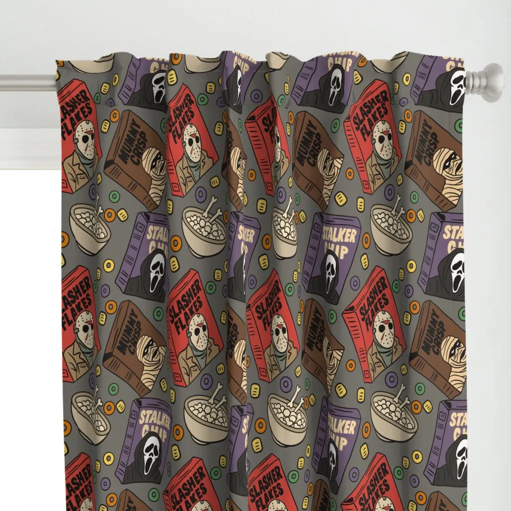 Cereal Killers Curtain Panel - Red alternate view