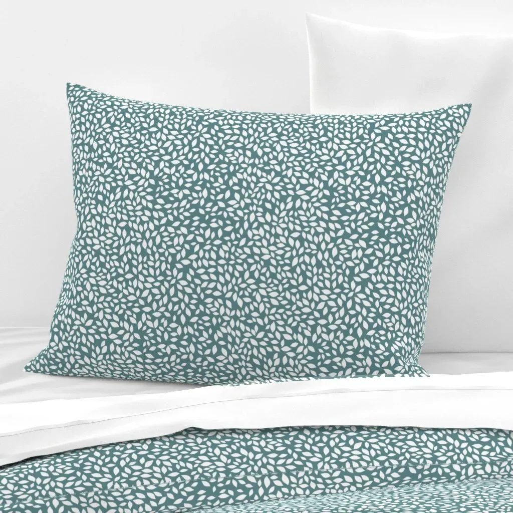 Cerulean Petals Standard Knife Edge Cushion Cover - White, Cotton Sateen product