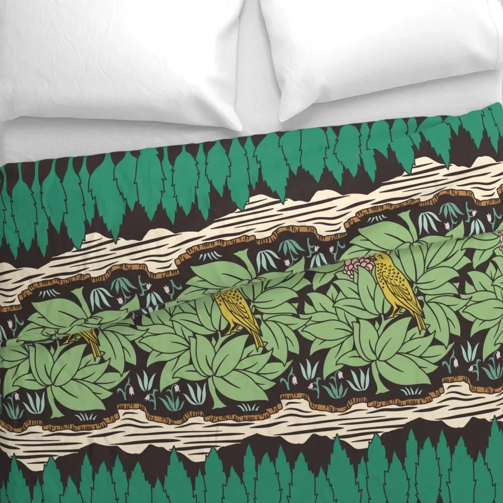 Cfa Voysey Pattern Of A Bird Duvet Cover alternate view