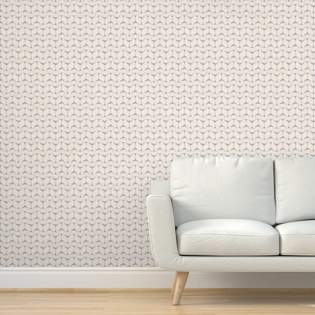 Champagne Glasses Peel and Stick Wallpaper - Gray product