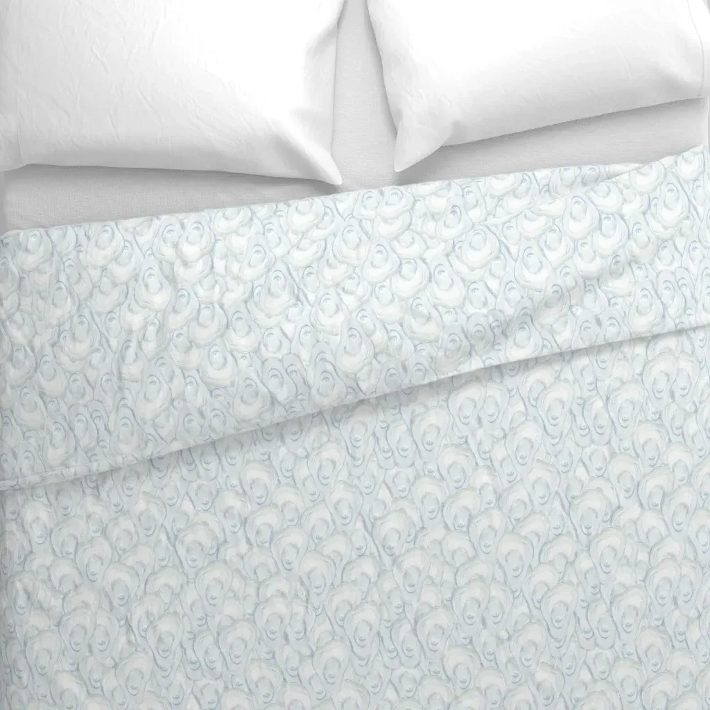 Charlene Oyster Shell Duvet Cover - White alternate view