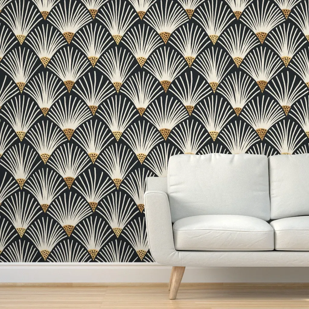 Charleston Peel and Stick Wallpaper - Gold, Beige product
