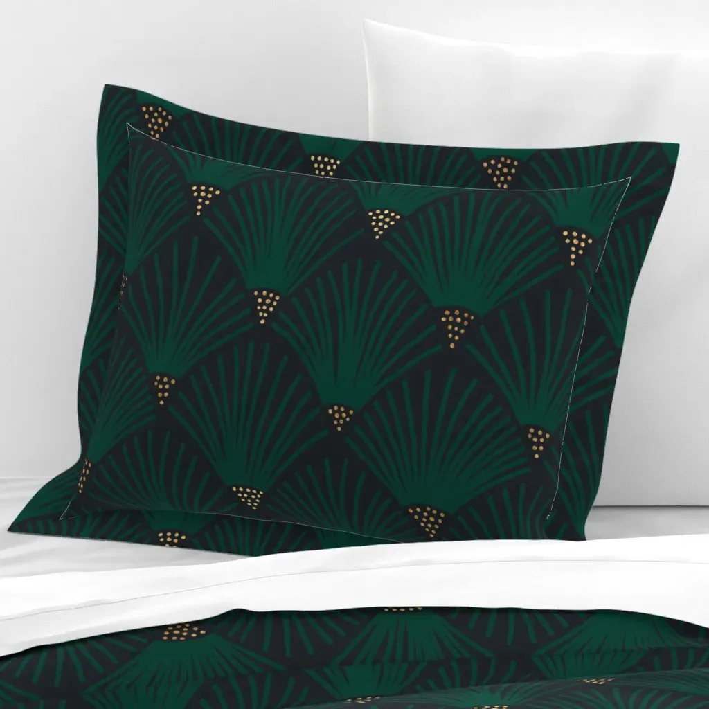 Charleston Wide Cotton Sateen Standard Flanged Cushion - Dark Teal product