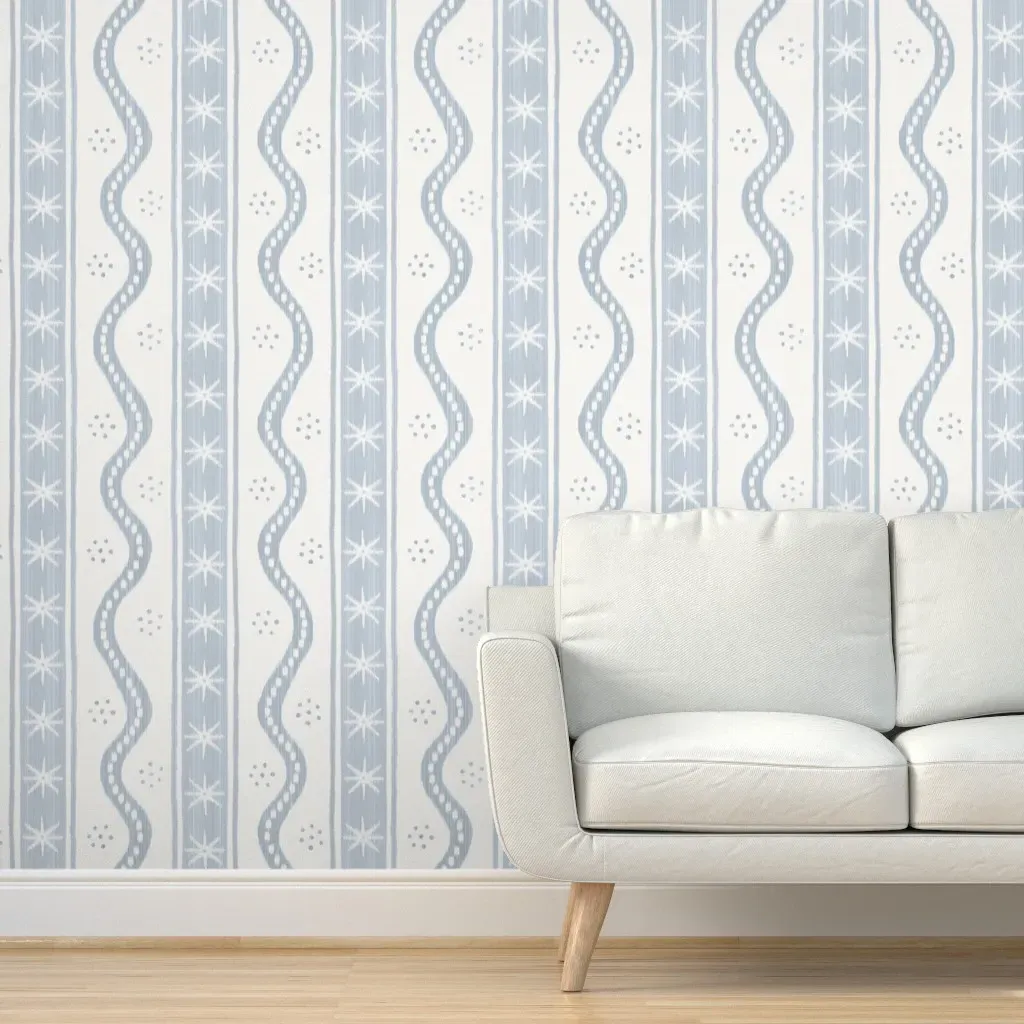 Charlie Stripe Peel and Stick Wallpaper Large - Blue product