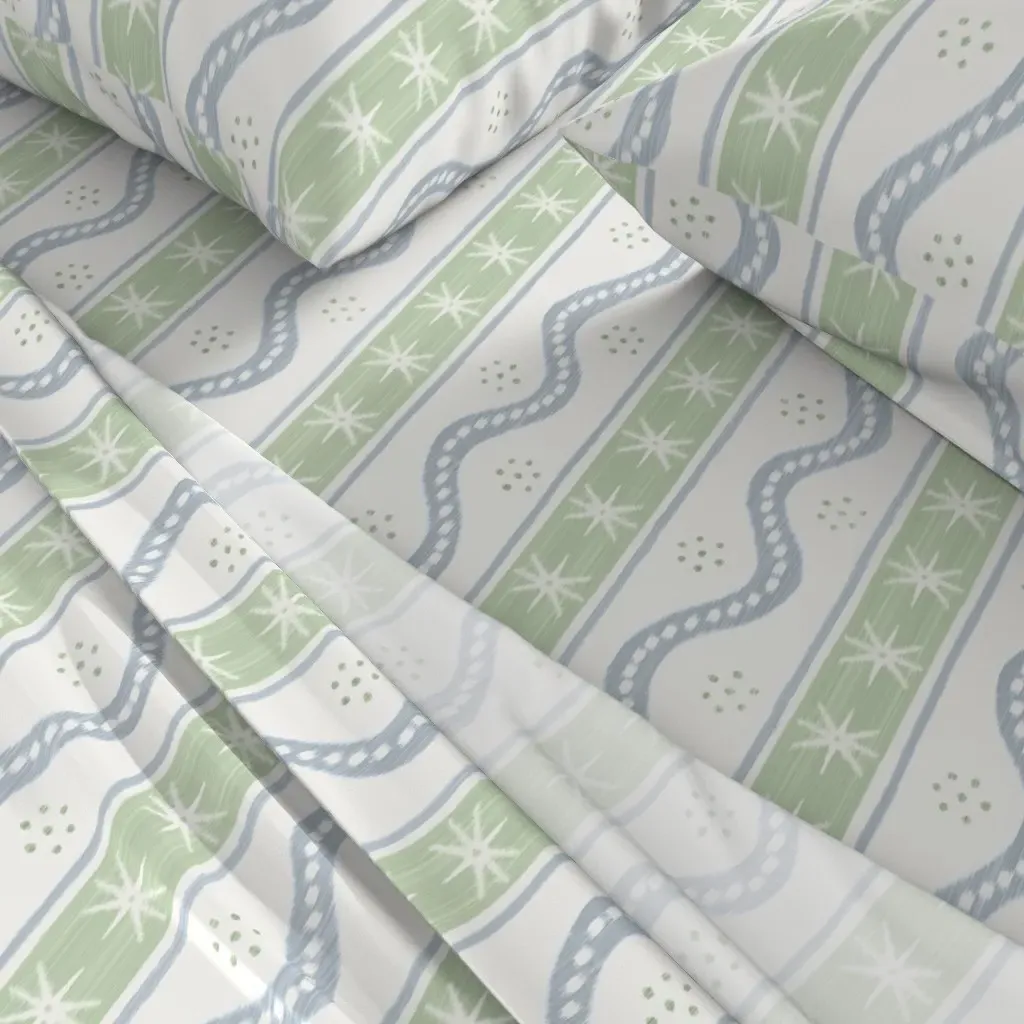 Charlie Stripe Twin Sheet Set - Light Green alternate view