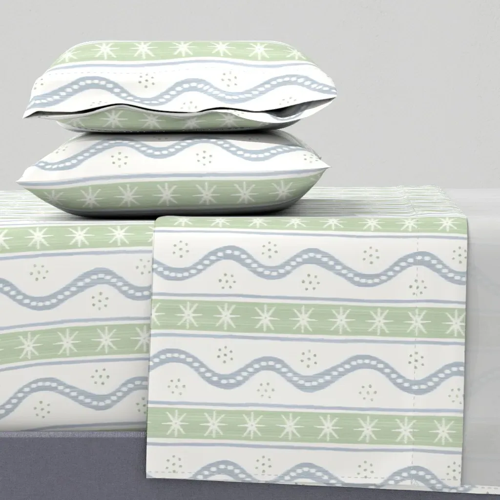 Charlie Stripe Twin Sheet Set - Light Green product