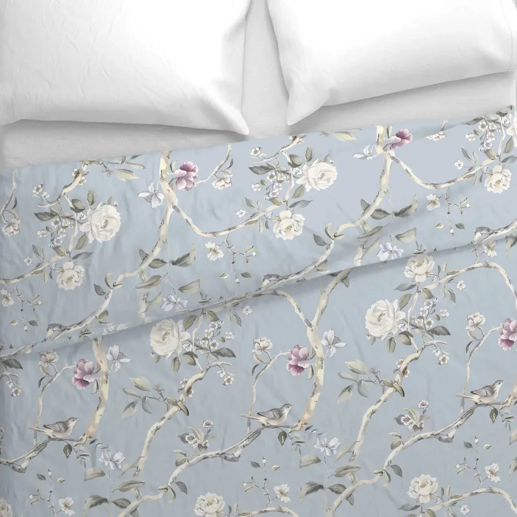 Charlotte's Chinoiserie Duvet Cover - White alternate view