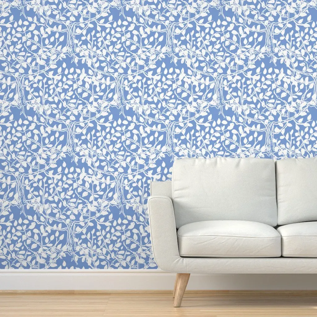 Charming Branches Peel and Stick Wallpaper - White, Blue product