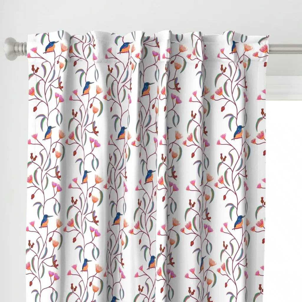 Chateau Chinoiserie Curtain Panel - Blue alternate view