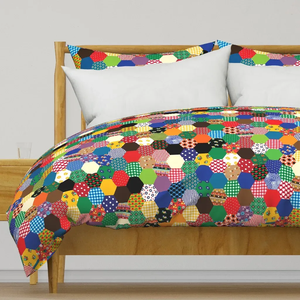 Cheater Patchwork Duvet Cover - Red product