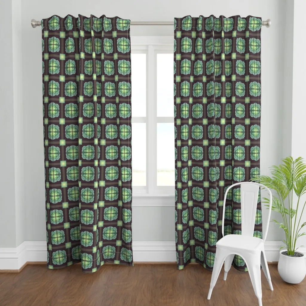 Check Out That Cabbage Curtain Panel - Green product