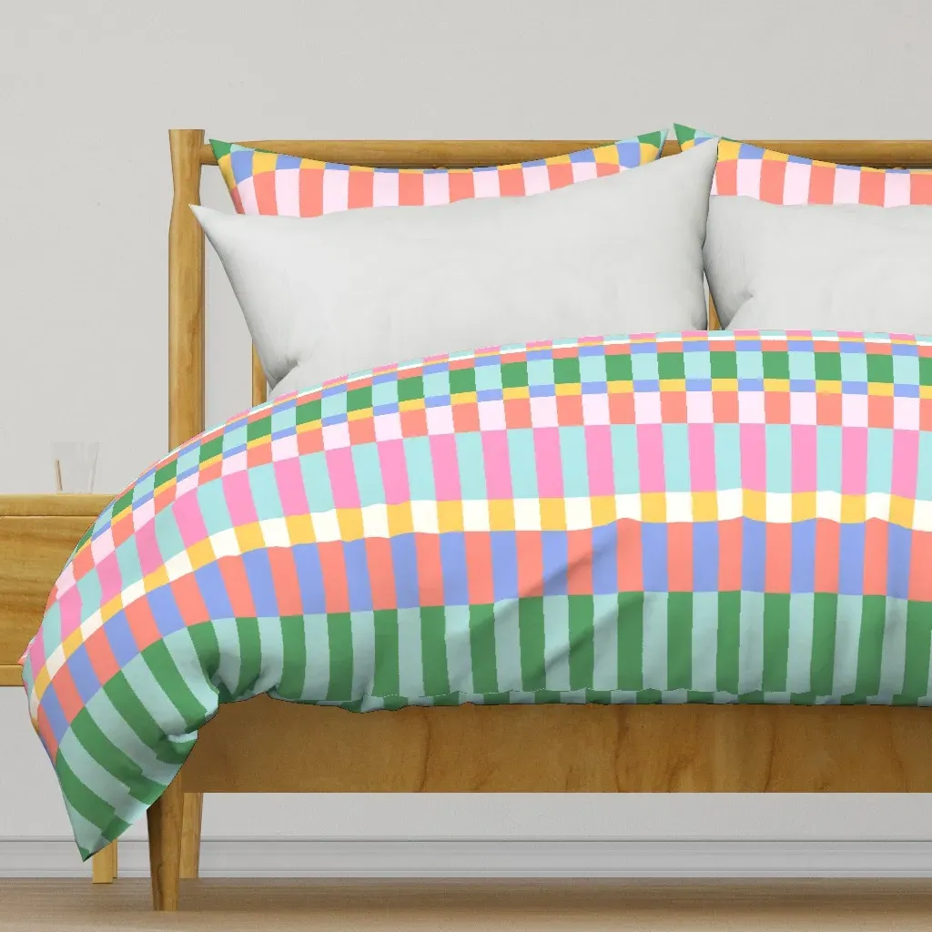 Checkered Theme 2 Duvet Cover - Light Pink product