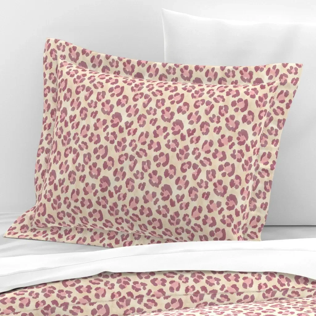 Cheetah Chic Standard Flanged Cushion Cover - Pink, Cotton Sateen product