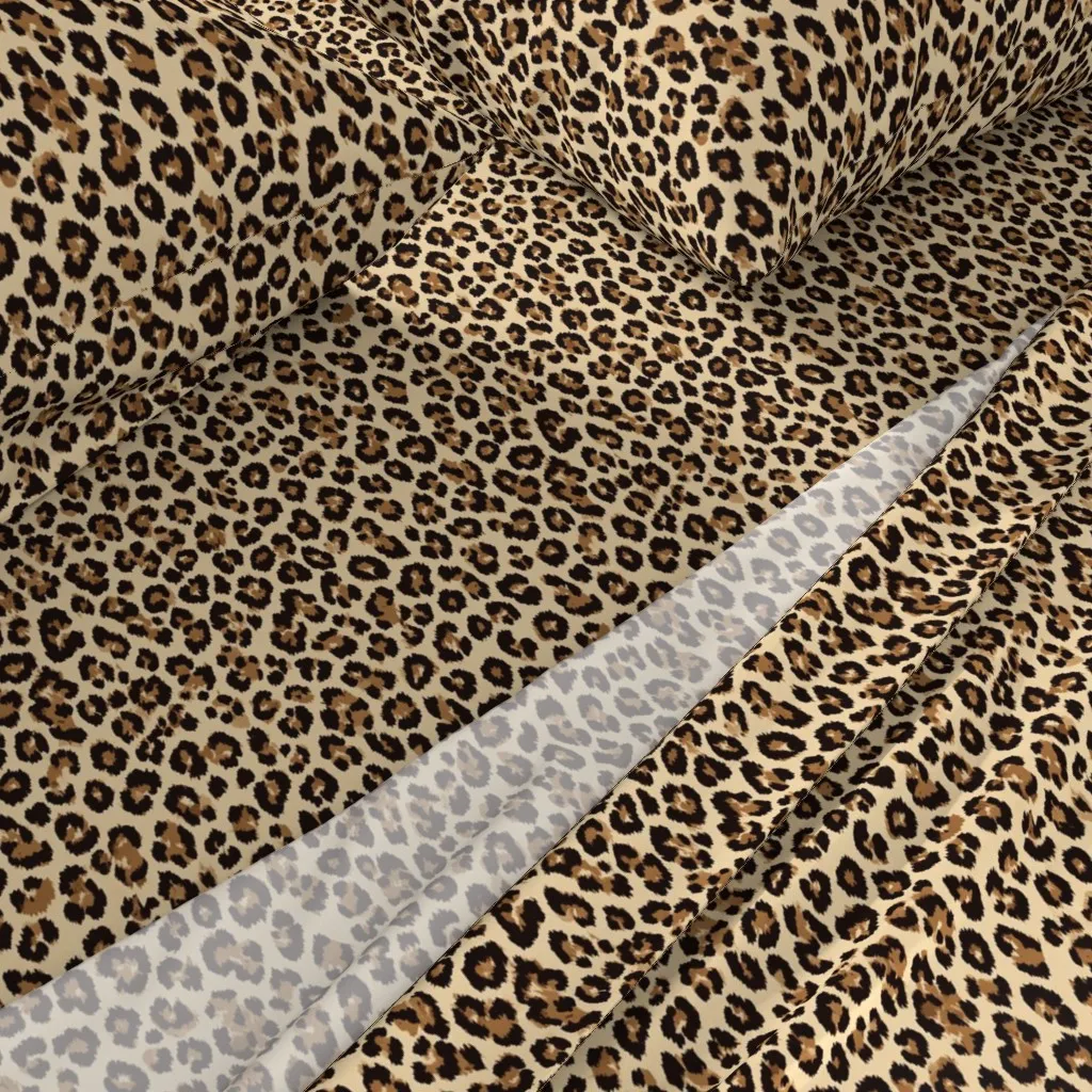 Cheetah Leopard Print Small King Sheet Set - Brown alternate view
