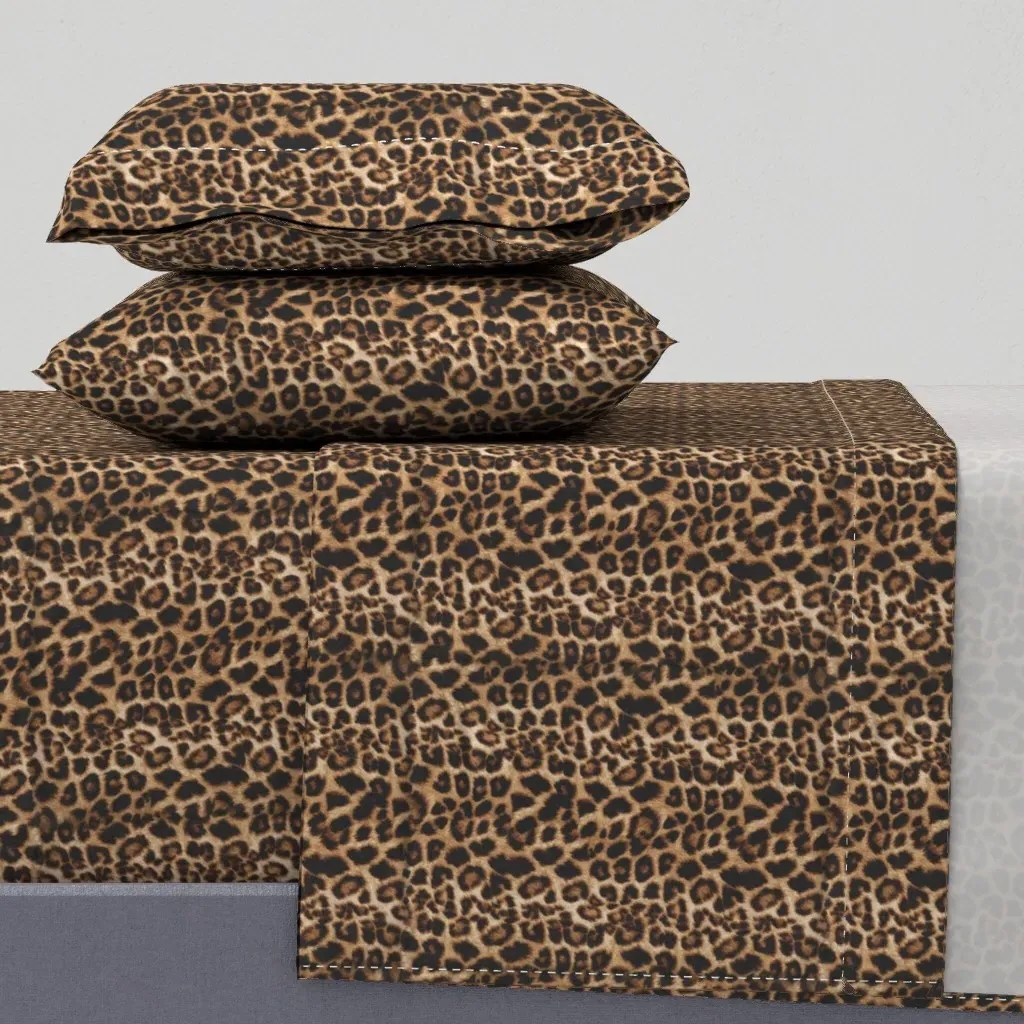 Cheetah Leopard Queen Sheet Set - Brown, Velvet product