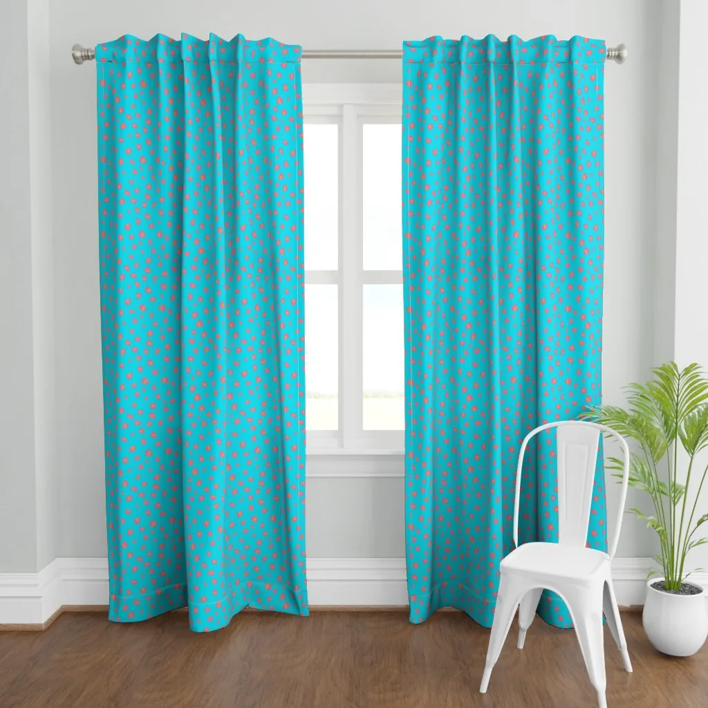 Cheetah Pattern Curtain Panel - Teal product