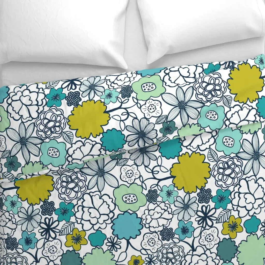 Chelsea Blues Duvet Cover - Teal alternate view