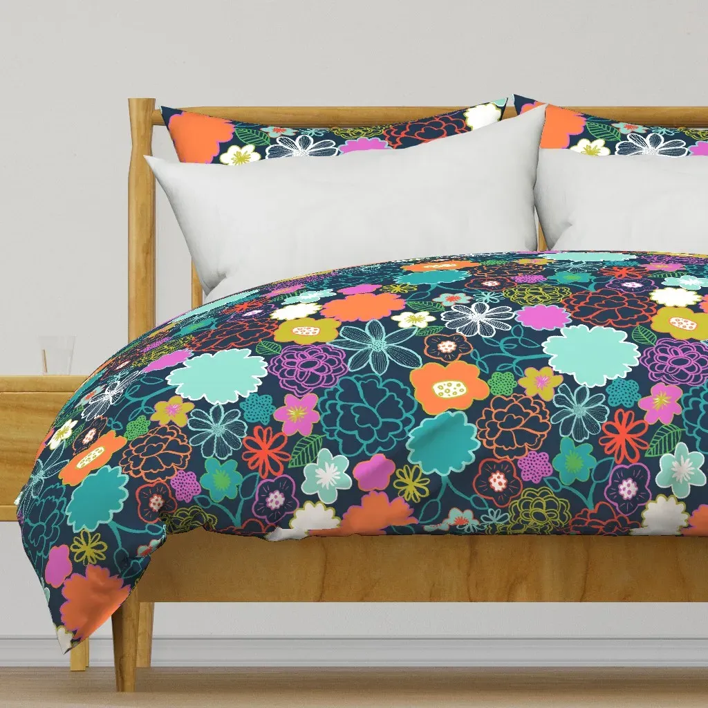 Chelsea Floral Duvet Cover - Orange product