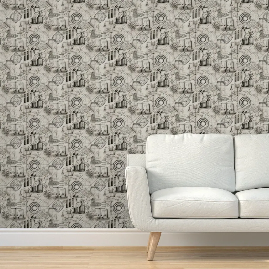 Chemistry Experiments Peel and Stick Wallpaper - Gray product