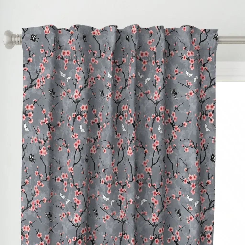 Cherry Blossom Curtain Panel - Pink alternate view