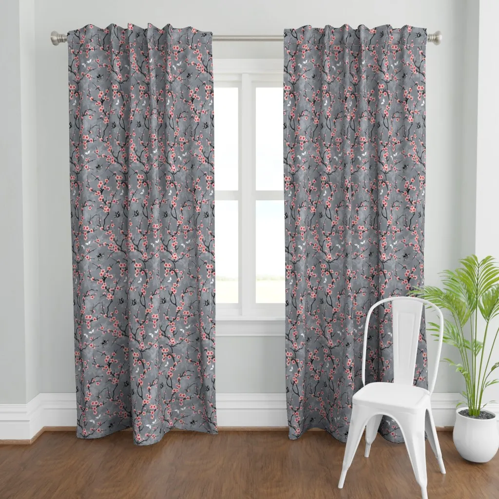 Cherry Blossom Curtain Panel - Pink product
