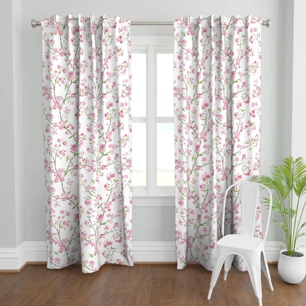 Cherry Blossoms Curtain Panel - Pink product