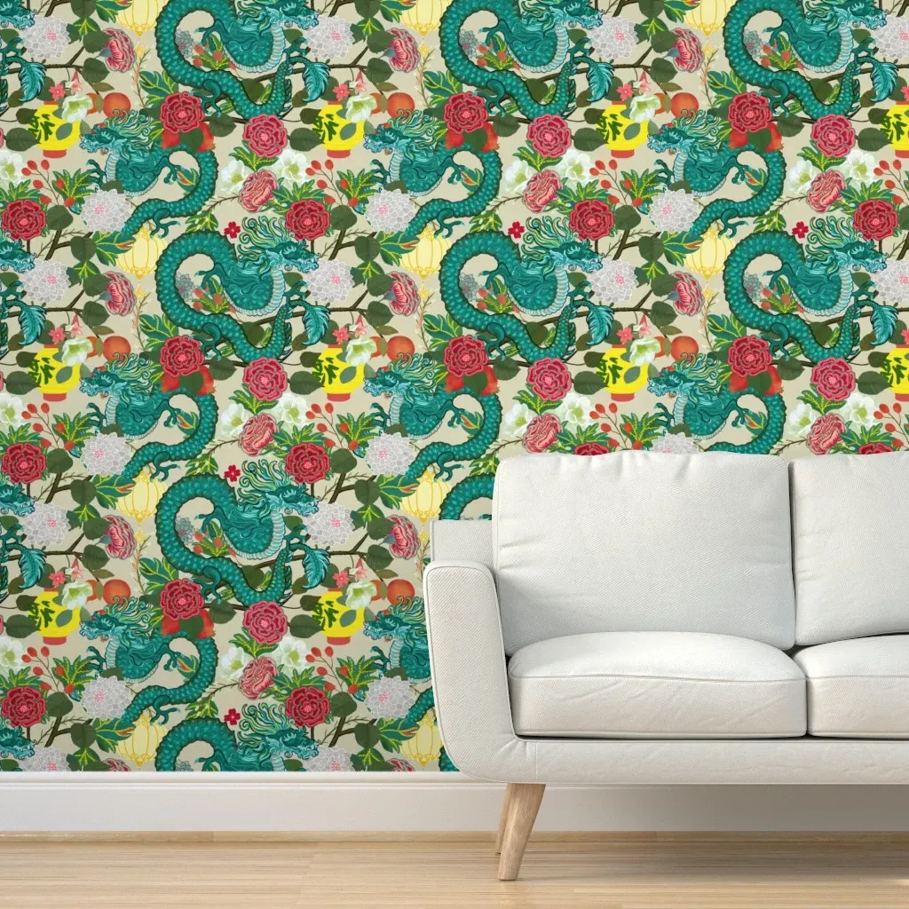 Chiang Mai Alabaster Peel and Stick Wallpaper - Teal product