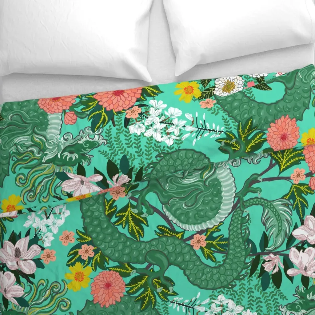 Chiang Mai Large Duvet Cover - Aquamarine alternate view