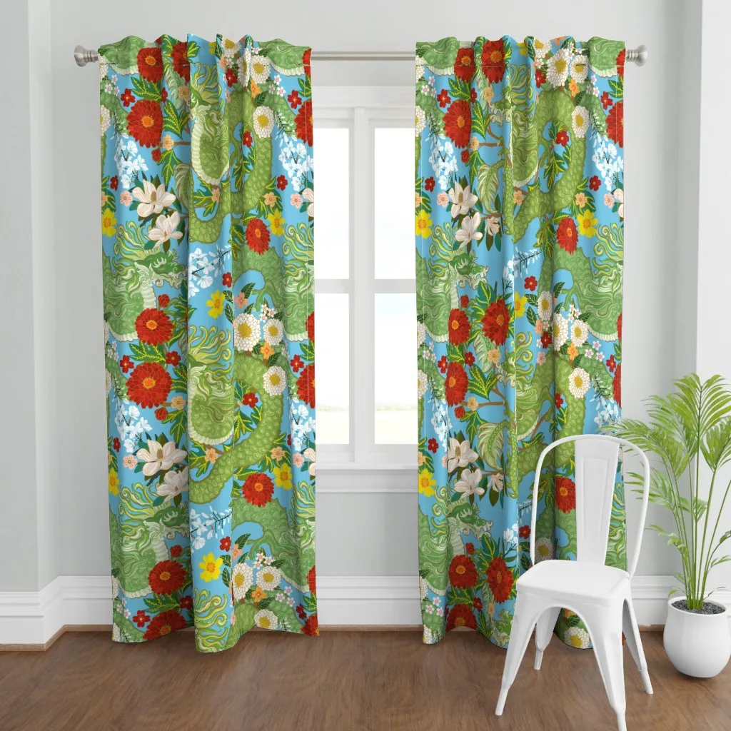 Chiang Mai Sage Large Curtain Panel - Green product