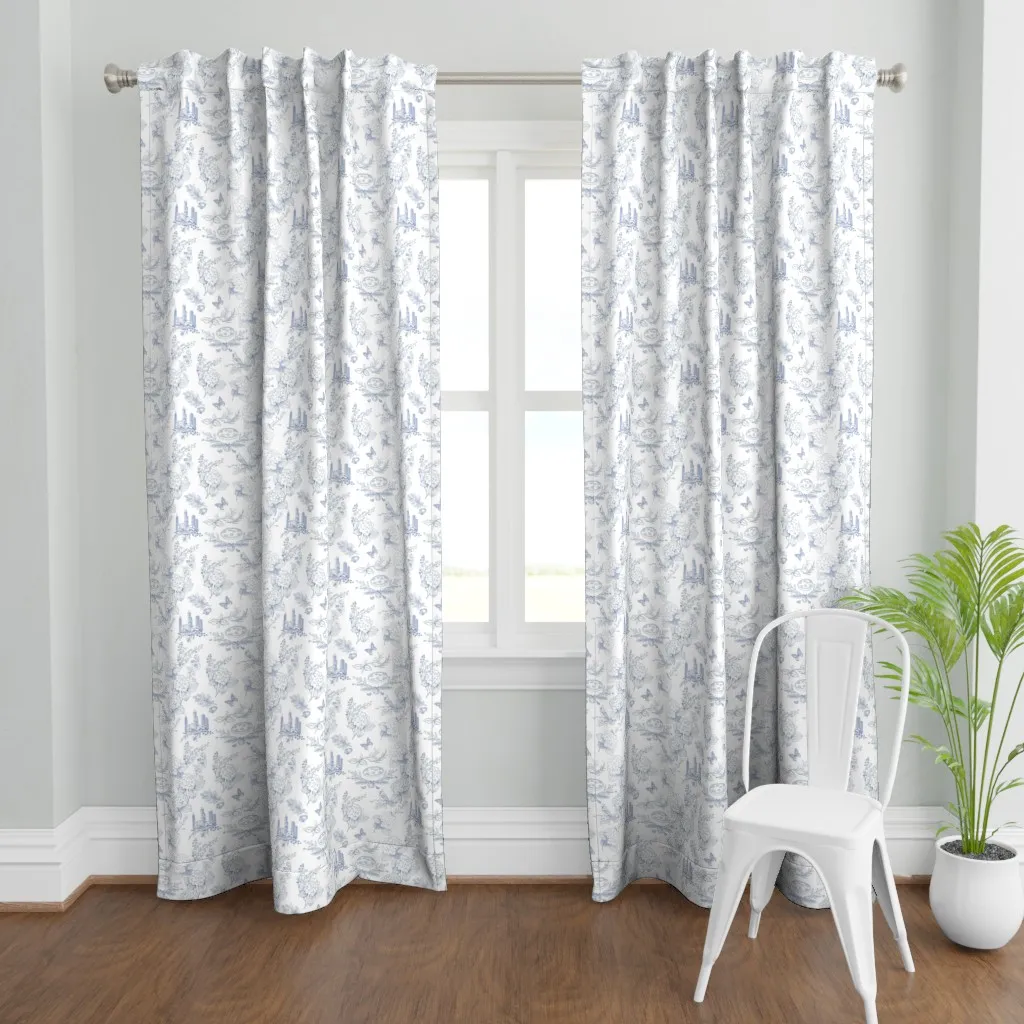 Chicago Deep Dish Pizza Curtain Panel - Light Blue product