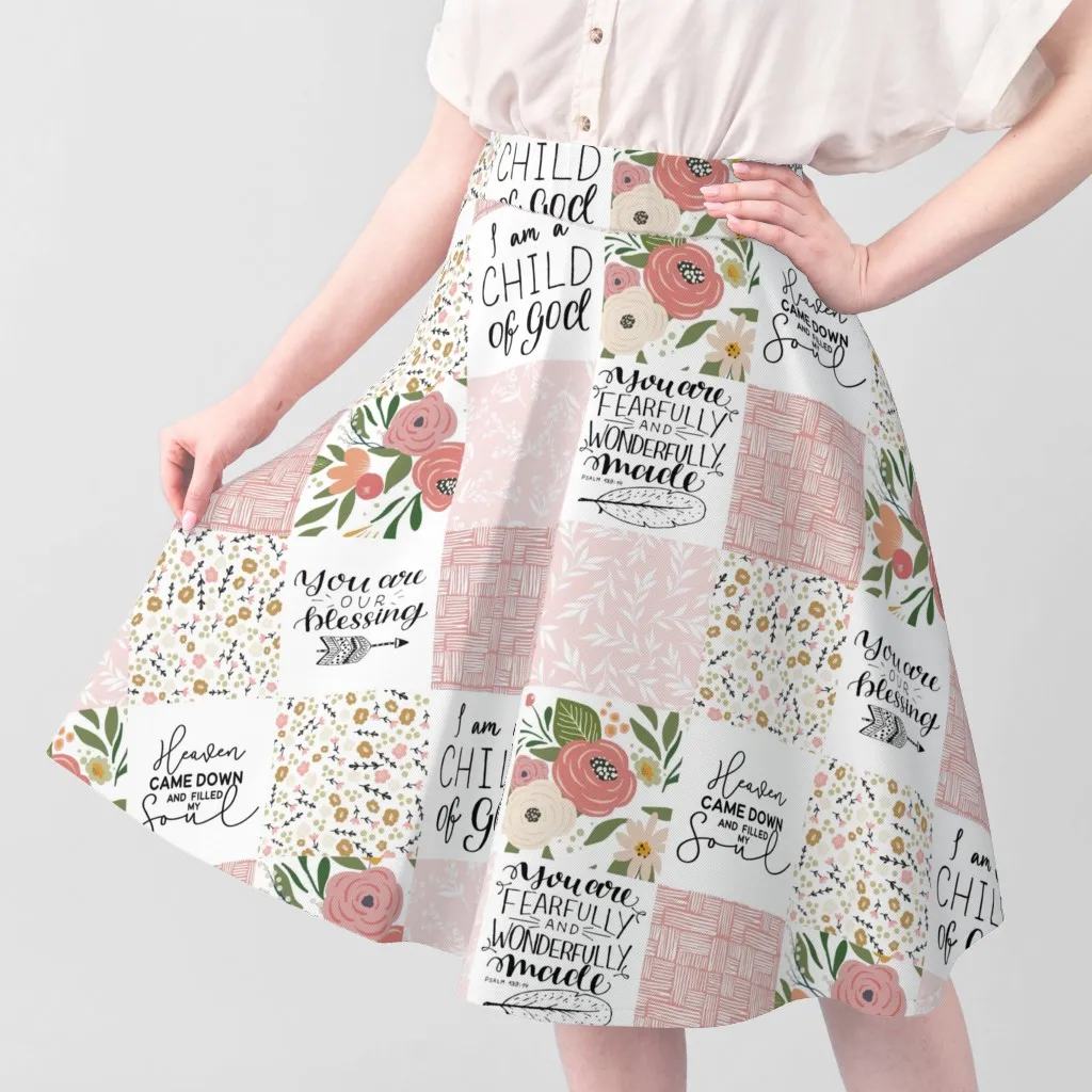 Child Of God Patchwork Fabric with Scripture - Floral Multi alternate view