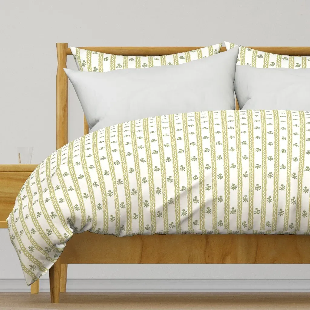 Chiltern Stripe Duvet Cover - Olive Green product