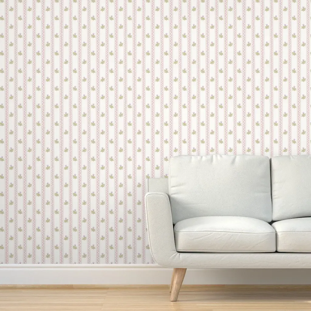 Chiltern Stripe Peel and Stick Wallpaper - Dusty Rose product