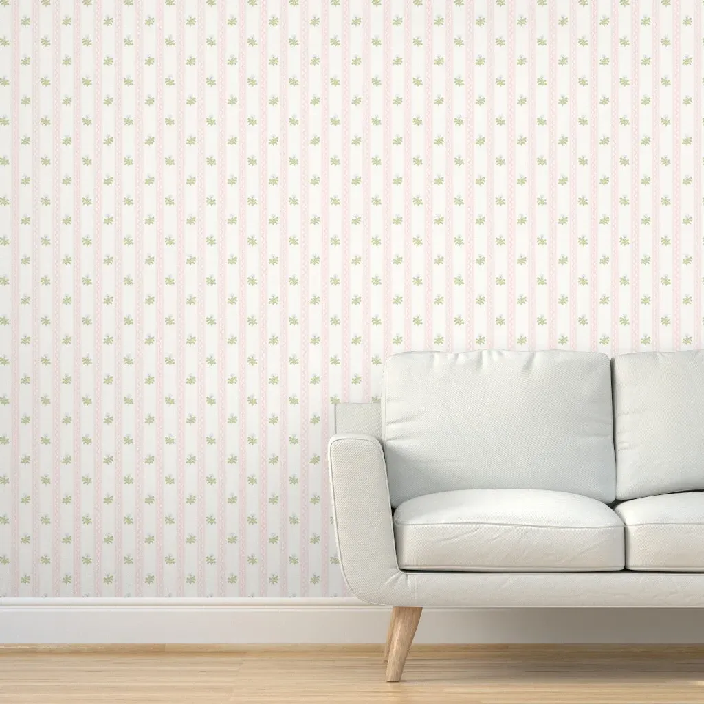 Chiltern Stripe Peel and Stick Wallpaper - Pale Pink product
