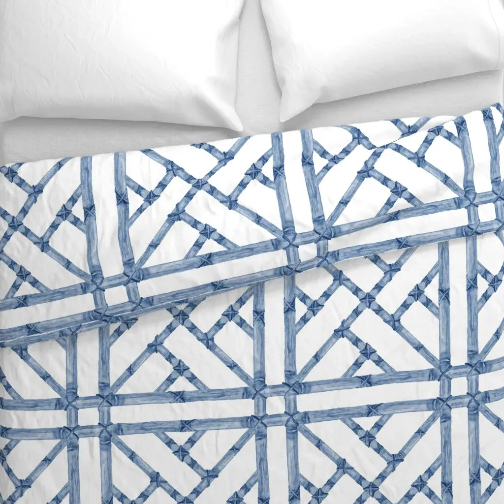 Chinese Chippendale Duvet Cover - Blue alternate view