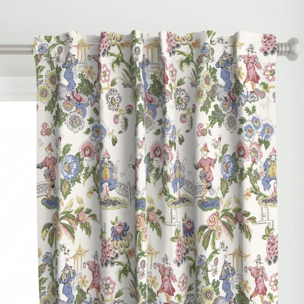 Chinois Circus Curtain Panel - Off-White alternate view