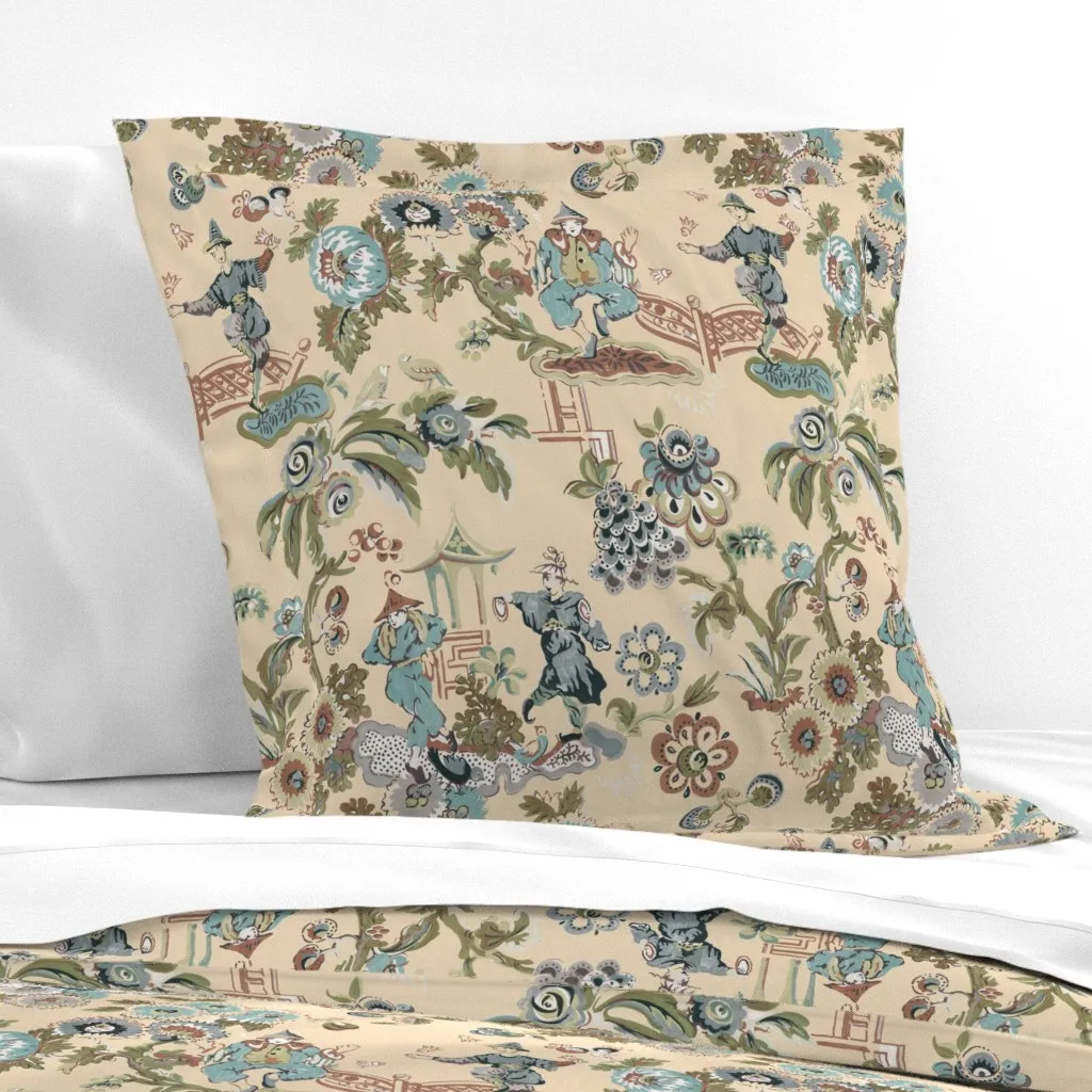 Chinois Circus Euro Pillow Sham - Beige product