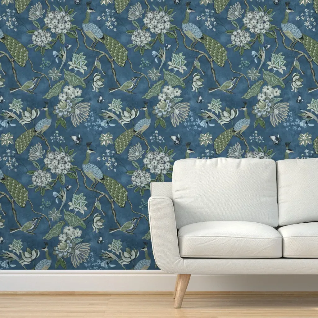 Chinoiserie Chintz Peel and Stick Wallpaper - Teal product