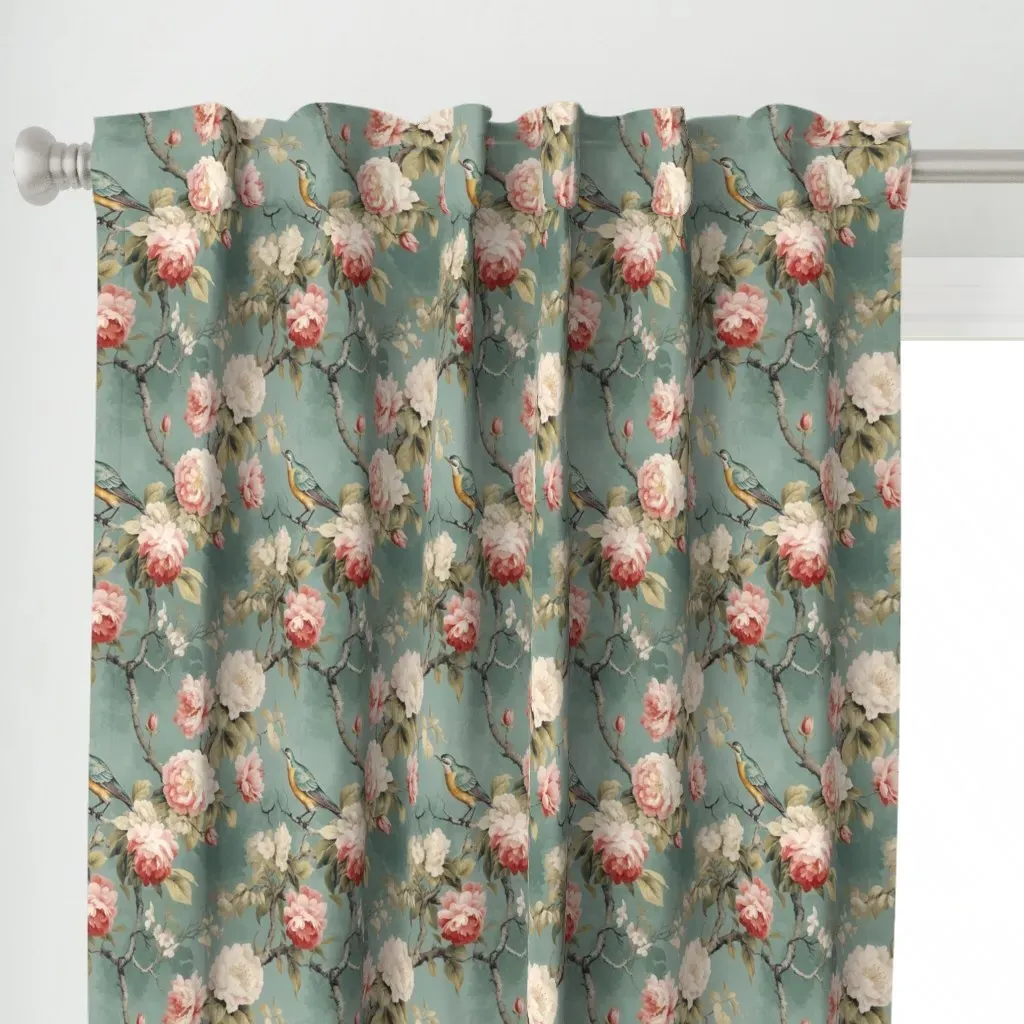 Chinoiserie Curtain Panel - Pink alternate view