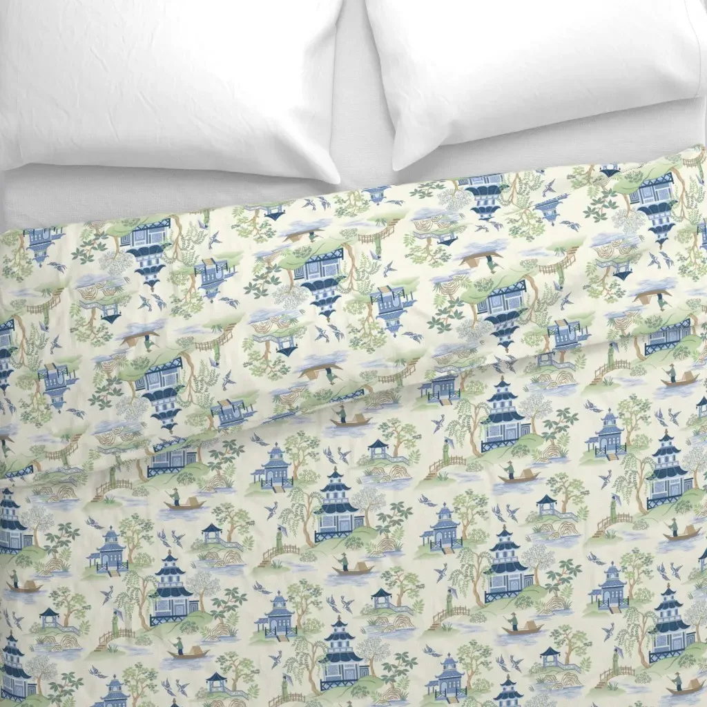 Chinoiserie Duvet Cover - Blue alternate view
