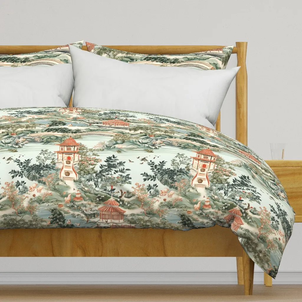 Chinoiserie Duvet Cover - Green product